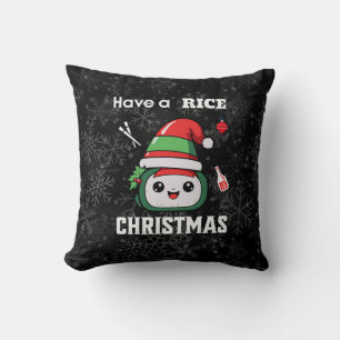 Fun Sushi Christmas Cushion