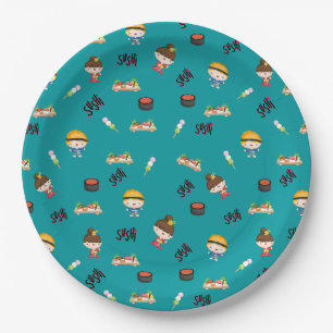 Fun Sushi Pattern      Paper Plate