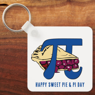Fun Sweet Cherry Pie HAPPY PI DAY  Key Ring