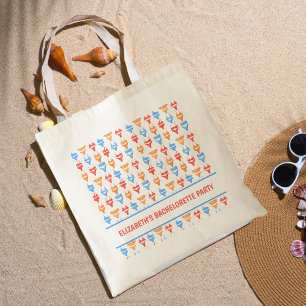 Fun Swimsuit Pool Party Personalised Bachelorette Tote Bag