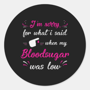 Fun T1d Diabetic Type 1 Diabetes Awareness Gifts M Classic Round Sticker