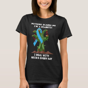 Fun T1D Diabetic Type 1 Diabetes Awareness Hallowe T-Shirt