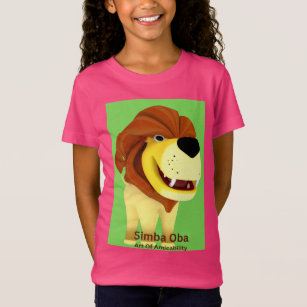 Fun T Shirt Lion Girl - The Kingdom of Animals