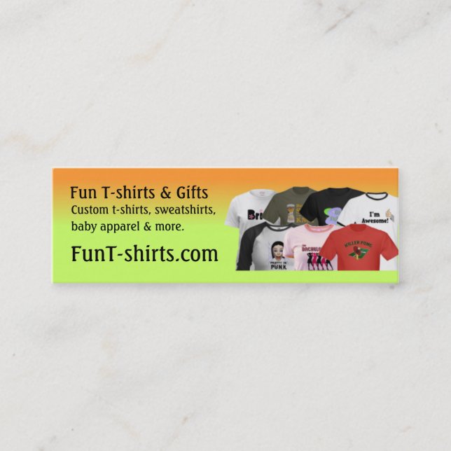 Fun T-shirts profile card (Front)