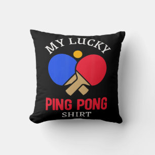 Fun Table Tennis Player My Lucky Ping Pong Cushion