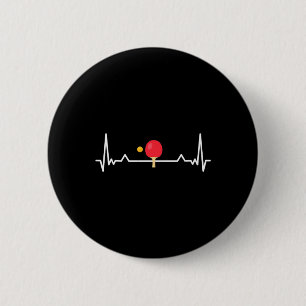 Fun Table Tennis Tee 6 Cm Round Badge