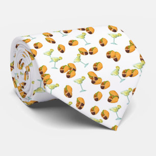 Fun Taco Margarita Lover Mexican Food Tie