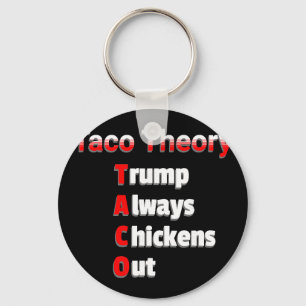 Fun Taco Theory Trumps Always Chicken Out Tacos Pu Key Ring