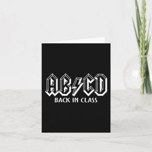 Fun Teacher ABCD Rocks Back To School Back In Clas Card