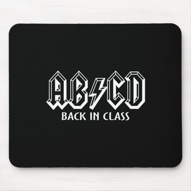 Fun Teacher ABCD Rocks Back To School Back In Clas Mouse Pad (Front)