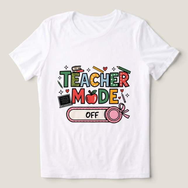 Fun Teacher Design - Teacher Mode Tri-Blend Shirt (Design Front)