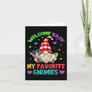 Fun Teacher Gnome Tee - Cute Welcome Back To Schoo Card