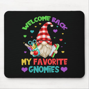 Fun Teacher Gnome Tee - Cute Welcome Back To Schoo Mouse Pad