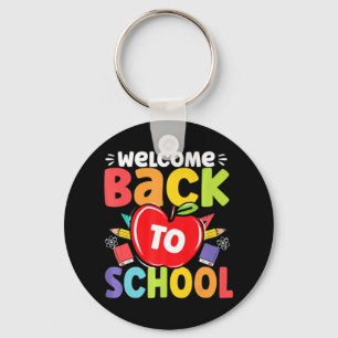 Fun Teachers Students  Welcome Back To School Appl Key Ring