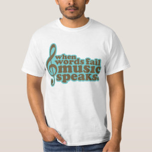 Fun Teal Music Speaks Musician Gift T-Shirt