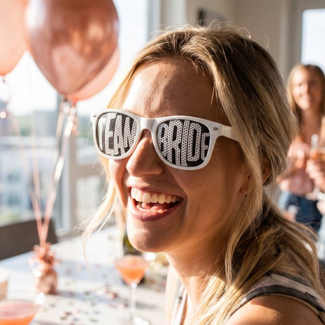 Fun Team Bride Bachelorette Party Favours Retro Sunglasses (Creator Uploaded)