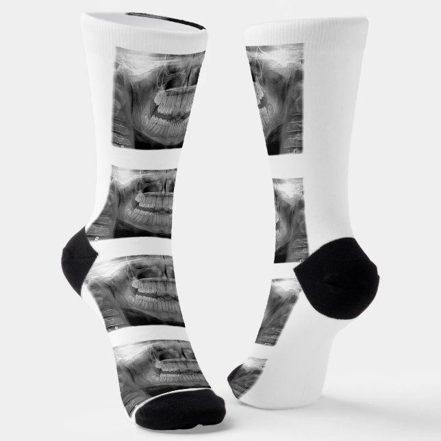 Fun Teeth Radiograph  Socks (Angled)