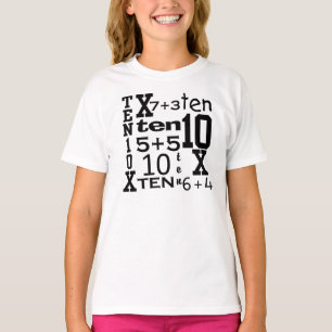 FUN Ten MATH Inspired 10th BIRTHDAY Tee