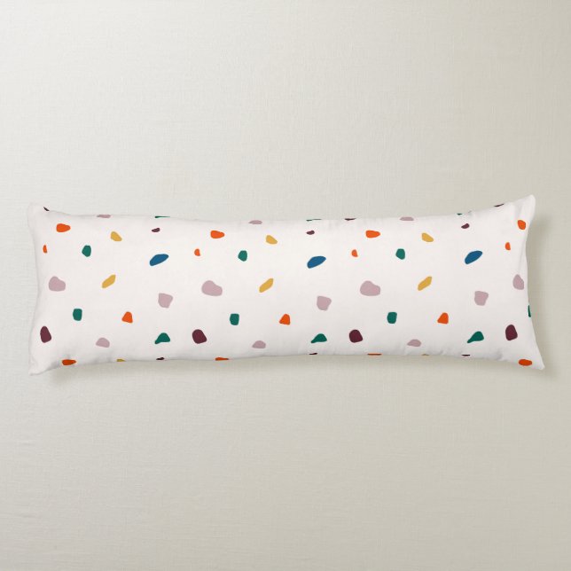 Fun Terrazzo Print Body Pillow (Back)