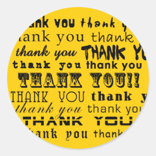 Fun Thank You Sticker Says Thank You Many Times