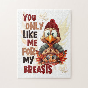 Fun Thanksgiving Activity Silly Turkey Breasts Jigsaw Puzzle