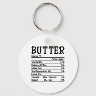 Fun Thanksgiving Christmas Food Facts Butter Nutri Key Ring