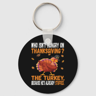 Fun Thanksgiving Food Joke Dabbing Stuffed Turkey  Key Ring