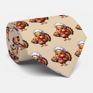 Fun Thanksgiving pie turkey tiled  Tie