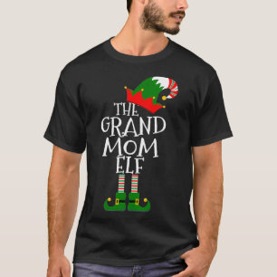 Fun The Grandmom Elf Costume Matching Family Group T-Shirt
