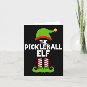 Fun The Pickleball Elf Christmas Matching Family P Card
