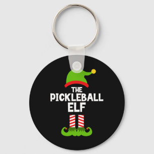 Fun The Pickleball Elf Christmas Matching Family P Key Ring