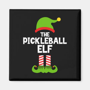 Fun The Pickleball Elf Christmas Matching Family P Magnet