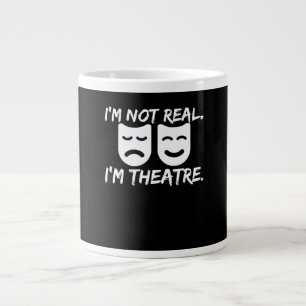 Fun Theatre Masks Gift for Actor Producer Director Large Coffee Mug