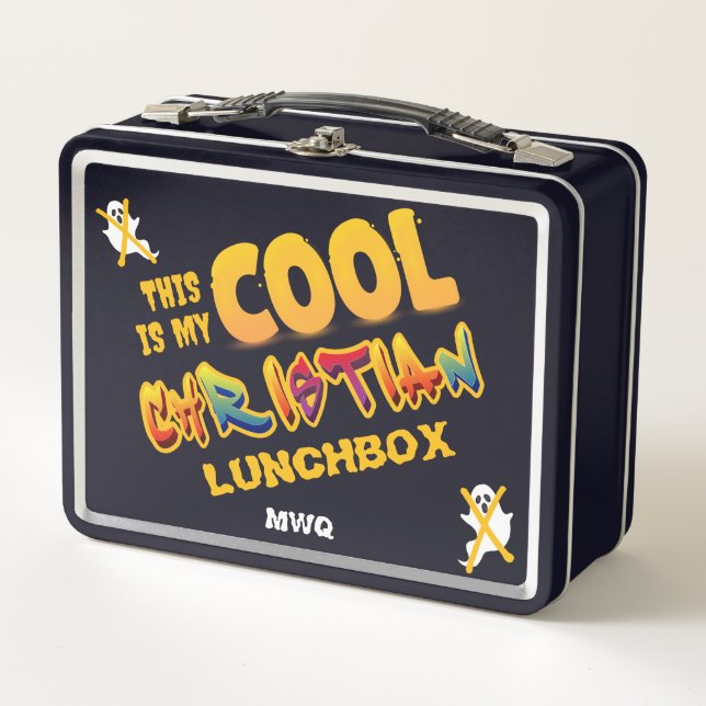 Fun THIS IS MY COOL CHRISTIAN Halloween Metal Lunch Box (Front)