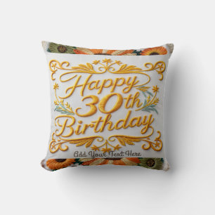 Fun Throw Pillow for a 30th Birthday