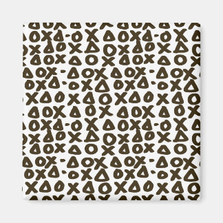 Fun tictactoe geometric shapes magnet
