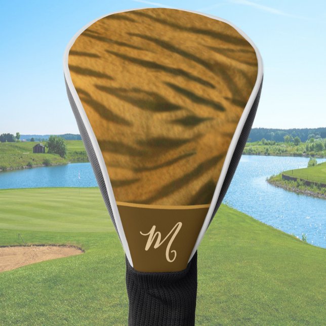 Fun Tiger Custom Name Animal Print Golf Head Cover (Creator Uploaded)
