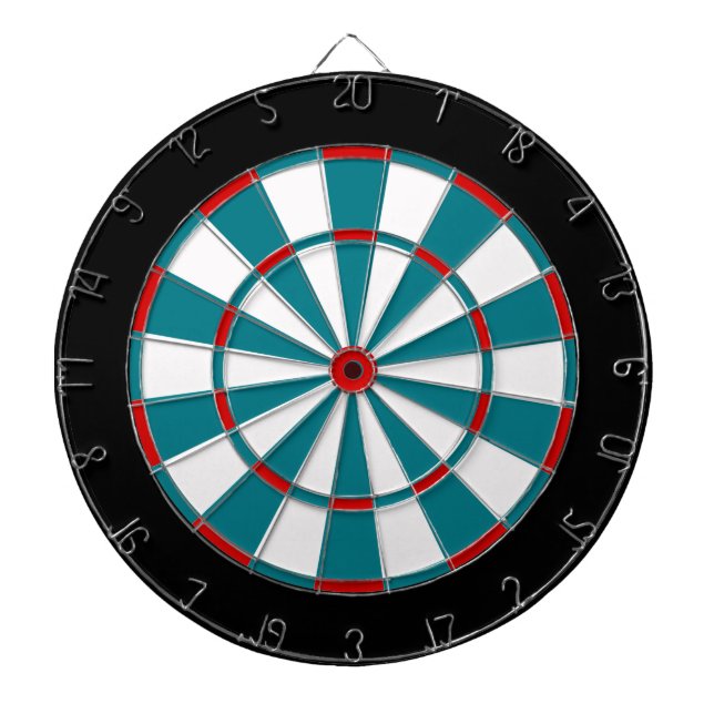Fun time dart board in red white and biscay bay (Front)