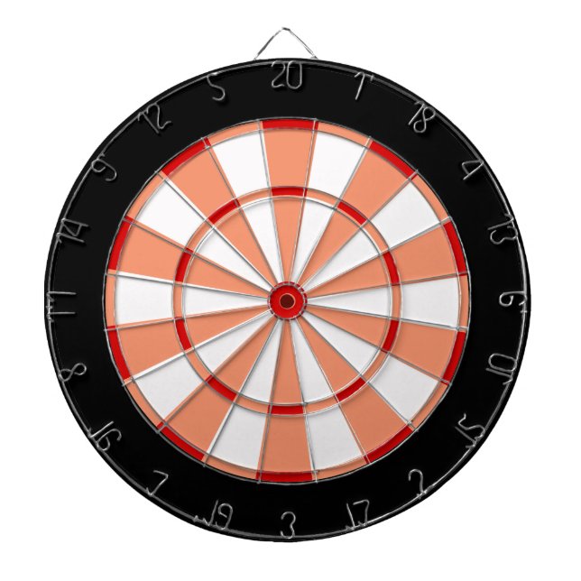 Fun time dart board in red white cadmium orange (Front)