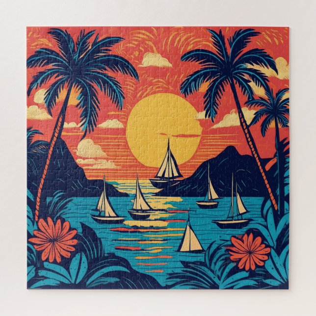 Fun time tropical puzzle (Vertical)