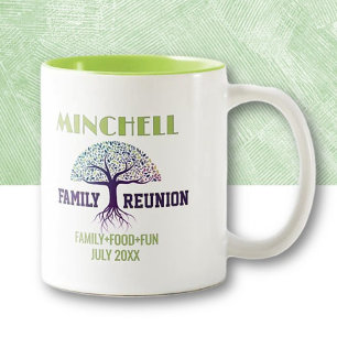 Fun Times! Custom family reunion Two-Tone Coffee Mug