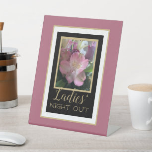 Fun Times! Ladies' Night Out Tabletop Pedestal Sign
