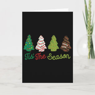 Fun Tis The Season Christmas Tree Cakes Debbie Xma Card