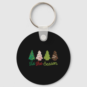 Fun Tis The Season Christmas Tree Cakes Debbie Xma Key Ring