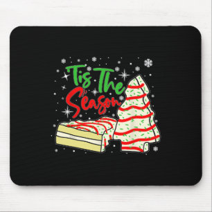 Fun Tis The Season Design Christmas Tree Cakes Deb Mouse Pad
