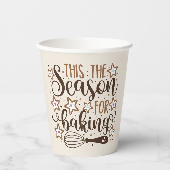 Fun 'Tis the Season for Baking Design Paper Cups (Front)