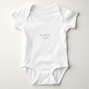 fun to be one 1st birthday rainbow name date colou baby bodysuit