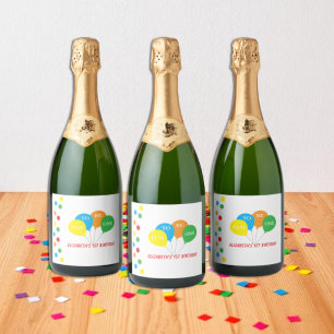 Fun To Be One 1st Birthday Sparkling Wine Label