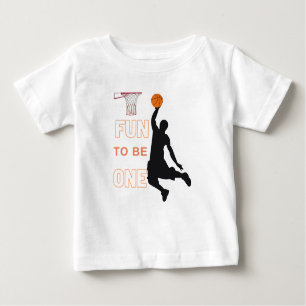 Fun to be One Basketball Birthday shirt