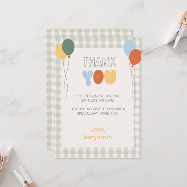 Fun to be One Colorful Thank You Card (Front/Back In Situ)